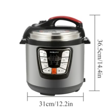 Olla arrocera eléctrica multifunción, olla antiadherente, olla arrocera de alta potencia de calidad comercial. Cuenta con una olla interior de acero inoxidable fácil de limpiar, múltiples modos de cocción, diseño compacto, control automático de la presión y función para mantener el calor. Adecuada para uso doméstico. - Tipo de Enchufe B USA (110-127V) - Ver 3