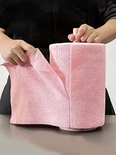 超细纤维清洁湿巾，超强吸水无绒超细纤维清洁布，可重复使用的超细纤维清洁布卷，多用途无残留洗碗布，家用厨房纸巾卷，适用于清洁客厅、卧室和厨房的多用途毛巾替代品。聚酯纤维餐垫和洗衣纸替代品。