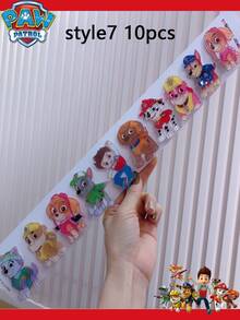 Bộ 4/10 kẹp tóc Paw Patrol, dây buộc tóc, phụ kiện tóc, bộ trang trí tóc hình chó dễ thương, kẹp tóc Paw Patrol bằng chất liệu acrylic mới, kẹp tóc hình chó đáng yêu kiểu Châu Âu và Mỹ, món quà tuyệt vời nhất cho bạn bè, trang trí tiệc. - Nhiều màu - Xem 9