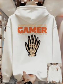Sudadera de estilo urbano para hombres - Blanco - Ver 1