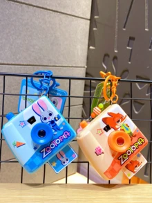 Nick Fun 相机钥匙扣 - 可爱投影仪钥匙圈，带爪印细节，可装饰包包/钥匙，趣味新奇，适合女孩和粉丝，日常使用/送礼佳品，动漫风带灯挂饰 - 尼克 - 查看 9