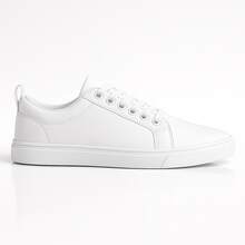 Kit 2 Pares Tênis Casual Masculino para Lazer Trabalho Estiloso Elegante Minimalista Texturizado Dia a Dia Antiderrapante - Promoção Envio Imediato Relâmpago - Branco+Branco - Visão 6