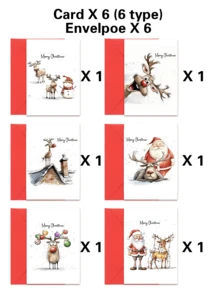 24/12 tấm thiệp Giáng sinh vui nhộn WhimsyWorks kèm phong bì - Nhiều mẫu thiết kế ngày lễ phù hợp cho gia đình, bạn bè và đồng nghiệp - Bên trong để trống để ghi lời nhắn cá nhân - Phù hợp cho các dịp năm mới, chúc mừng và cảm ơn - Bộ - Xem 14