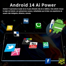 BOSSNEY Tableta, pantalla FHD de 10,1 pulgadas, Android 14,12 GB de RAM, 512 GB de ROM, batería de 8000 mAh, cámaras de 13 MP + 5 MP, WiFi 5G / 2.4 G, viene con teclado, mouse, lápiz óptico y funda protectora. - Dorado - Ver 4