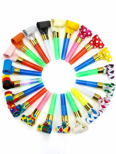 1/30/50 piezas - Silbatos de fiesta de cumpleaños de colores, matracas de fiesta, sopladores de fiesta de cumpleaños, silbatos de fiesta, suministros de fiesta de Año Nuevo, recuerdos de fiesta, colores surtidos, adecuados para Año Nuevo, Navidad, Nochevieja, cumpleaños, fiesta de cumpleaños, 1er cumpleaños, suministros de fiesta