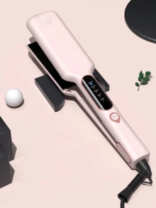 1支宽钛金直板夹，适用于浓密卷发，2英寸快速加热直发造型夹，双电压，自动断电，女士礼物 - 美規A型插(110-127V) - 查看 2