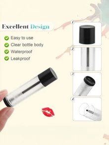 5g Tubos de bálsamo labial de plástico transparente vacíos con tapas negras, tubos de lápiz labial rellenables con giro, envases cosméticos para hacer en casa, brillo de labios, perfume sólido, muestra de belleza, tubos de brillo de labios, tubos vacíos de brillo de labios transparente, botellas vacías de mini brillo de labios de aceite, envases vacíos de muestra de base de maquillaje líquida, botellas vacías portátiles, recargas esenciales de viaje mini, para almacenar lápiz labial, brillo de labios, tinte de labios y otros líquidos cosméticos, aplicable para uso diario y regalo a amigos - Multicolor - Ver 4
