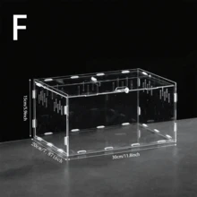 High Transparency Leak-Proof Acrylic Terrarium, Suitable For Snakes And Lizards - Easy To Clean, Breathable Design, Convenient For Pet Care And Observation, Rectangular - Clear - View 13