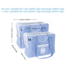 宠物背带包，适合旅行和外出时携带小型犬猫 - 彩色 - 查看 3