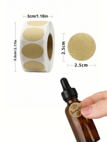 500 Pcs/Roll, Kraft Paper Label Stickers,Used For Gift Sealing Decoration, Item Classification Name Stickers (Multiple Styles To Choose From) - Multicolor - View 3