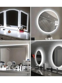 Dải đèn LED ánh sáng ấm, có thể cắt được, chạy bằng pin, đa chức năng, thích hợp cho hộp quà, tủ quần áo và tủ đựng đồ (không bao gồm pin). - Ánh sáng trắng - Xem 5
