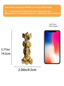 叠叠大象摆件，波西米亚风家居装饰 - 独特的树脂动物雕像，适用于客厅、书桌和书架，是动物爱好者的理想礼物 - 彩色 - 查看 10