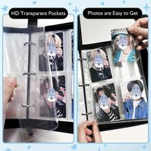 Korean KPOP SKZ Card Binder Card Book, 4 Pockets, Up To 400 Cards, Cute Photo Album, Suitable For Stay Fans - 粉色 - 查看 2