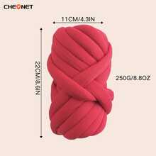 CHEONET - Sợi dày, sợi siêu to, thích hợp cho đan tay và móc, hỗn hợp cotton mềm mại, tự đan tay, se sợi, có thể dùng để làm chăn, gối, giường cho thú cưng và ga trải giường. - Nhiều màu - Xem 8