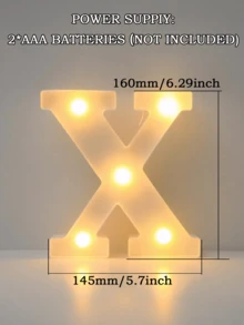 1pc LED Letter Lights Pink Lamp, Glitter Letters, Light Up Alphabet, Letters Sign, Dry Battery Powered, For Home Party Decoration Night Bar Wedding Birthday Christmas Lamp Girls Gift, Night Light For Proposals, Birthdays, And Photo Props, The Best Gift For Mother's Day And Father's Day - Multicolor - View 15