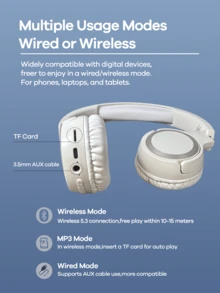 REMAX Premium Over-Ear-Kopfhörer; Hi-Fi-Sound mit 40-mm-Treiber; mehrwinkelverstellbar & federleicht; weiche Ohrpolster für höchsten Komfort; ideales Geschenk; Headset; Ohrhörer; kabelgebundene Kopfhörer; kabellose Kopfhörer - WM-12 Mehrfarbig - Übersicht 10