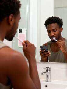 1 Silicone Suction Cup Phone Grip, Suction Phone Holder, Selfie And Video Hands-Free Sticky Phone Grip, Phone Finger Grip - 彩色 - 查看 2