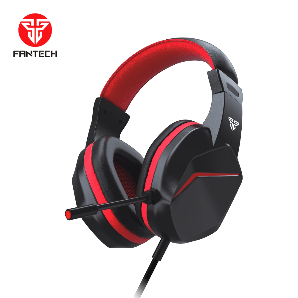 FANTECH Stereo Gaming Headset, Wired Gaming Headset With 6ft Cord, Noise Cancelling Over Ear Headphones With Mic, LED Light, Black - HQ54 黑色 - 查看 1