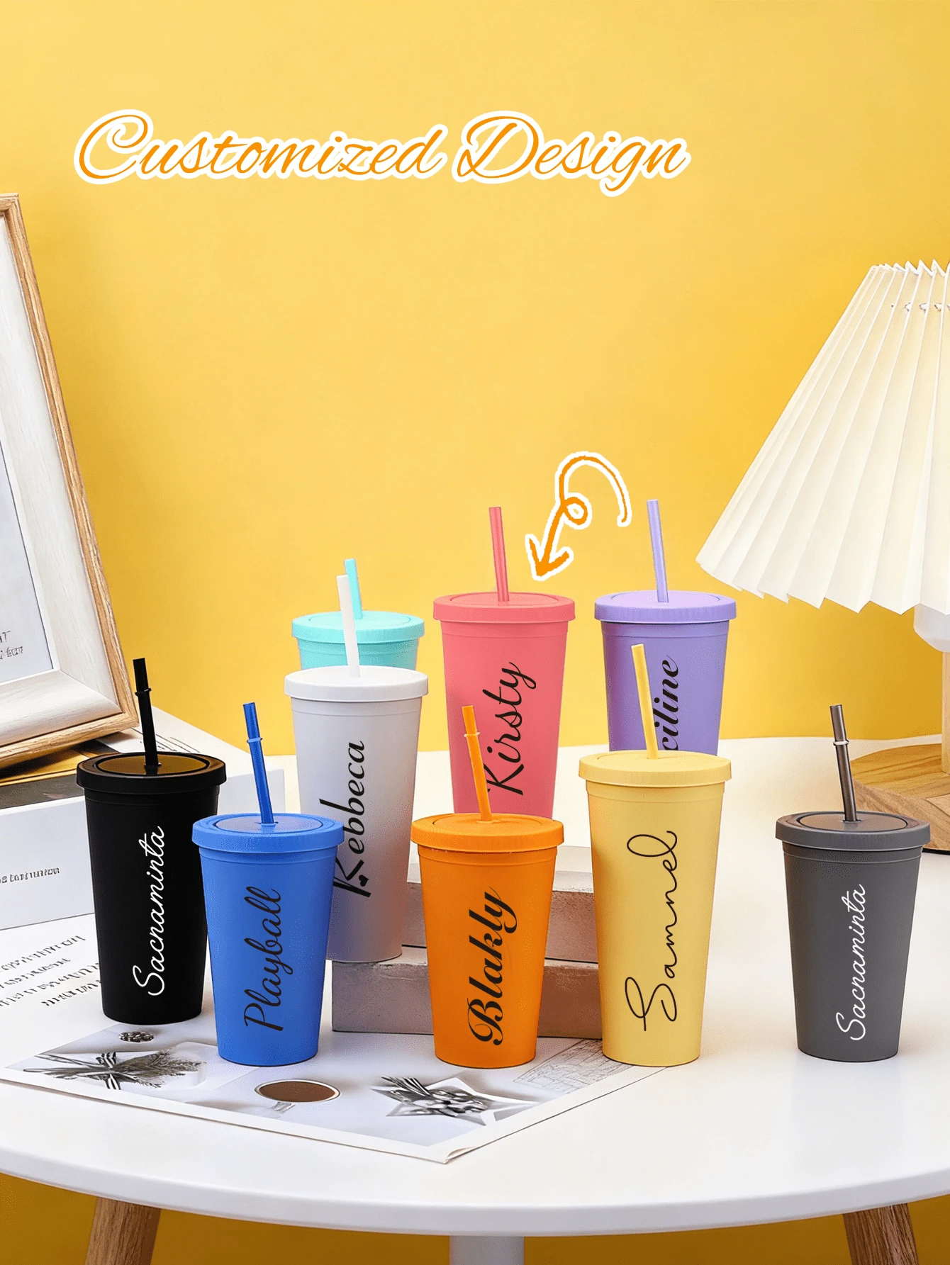 Ly nhựa acrylic 16oz in hình cá nhân kèm ống hút, ly dành cho phù dâu, quà tặng tiệc độc thân, quà cho phù dâu, ly phù dâu, ly in hình cá nhân, ly tùy chỉnh, ly, tiệc độc thân, ly in hình cá nhân, ly phù dâu, ly dành cho phù dâu trưởng, ly kết hợp chữ cái, ly tiệc bể bơi - Ly trà sữa Morandi nhiều màu - Xem 1