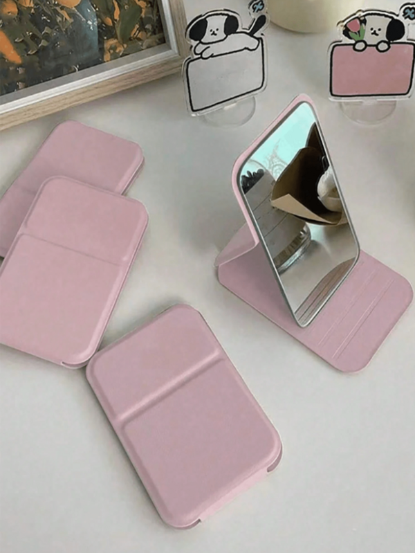 1 Stück tragbarer Make-up Spiegel, aus Polyurethan-Leder gefertigt, faltbarer Reisespiegel, geeignet als Geschenk, Reiseessential, Kosmetik, einfach zu verstauen Geburtstagsgeschenke Abschlussgeschenke Heimdekoration Rückkehr zur Schule Raumdekoration Schulmaterial | Spiegel, Reiseessentials, Mini-Spiegel, Make-up Tasche Essentiell, Kompaktspiegel, kleiner Spiegel, Schminktisch mit Spiegel (Rosa)