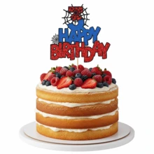 1pc 3/4/5/6 Years Old Birthday Cake Topper - Glitter Spider Web, Celebrate 3/4/5/6 Years Old Birthday, Birthday Cake Toppers, Spider Party Decor, Suitable For 3/4/5/6 Years Old Birthday Party Cake Decorations - Multicolor - View 6