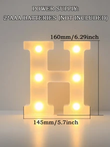 1pc LED Letter Lights Pink Lamp, Glitter Letters, Light Up Alphabet, Letters Sign, Dry Battery Powered, For Home Party Decoration Night Bar Wedding Birthday Christmas Lamp Girls Gift, Night Light For Proposals, Birthdays, And Photo Props, The Best Gift For Mother's Day And Father's Day - Multicolor - View 21