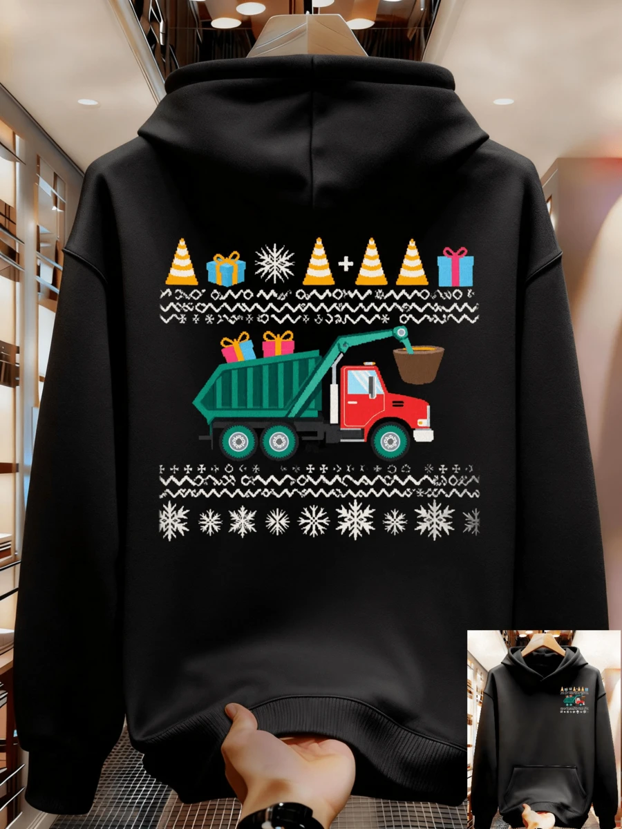 Sudadera con Capucha Nueva Primavera y Otoño Sudadera Impresa para Hombres - Negro - Ver 1