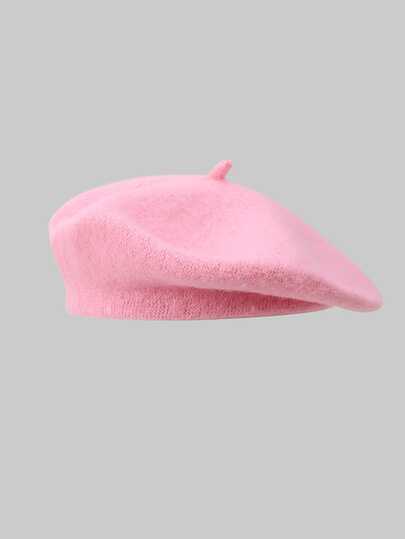 1pc Women's Fashionable Beret Hat, Vintage Casual Versatile Round Top Beret, Autumn/Winter