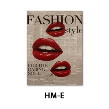 Bộ 1/6 tấm áp phích vải canvas trang trí phòng khách phong cách cổ điển dành cho nữ – Tranh in thời trang Y2K, tranh tường vải canvas trang trí phòng khách & điểm nhấn trang trí nhà cửa, tranh tường họa tiết da báo thời trang & áp phích trang trí phòng, tuyên bố trang trí nhà màu đỏ rực rỡ - Nhiều màu - Xem 22