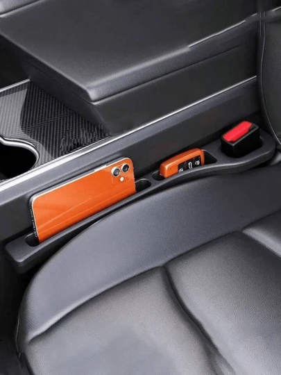Car Seat Gap Filler, Prevents Liquid Leakage, Storage Box With Compartments To Prevent Items From Falling And Store Small Items. Multifunctional Car Interior Storage Box, Suitable For Various Car Models. Car Seat Storage - Car Seat Gap Filler. Can Store Phones And Various Items. Automotive Accessories/Car Seat Accessories/Car Seat Storage Box/Car Storage.
