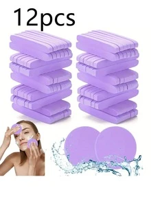 Komprimierter Gesichtsreinigungsschwamm, geeignet für Kosmetiker, komprimierter Make-up-Schwamm, runder Gesichtswaschschwamm, komprimierter Peeling-Make-up-Entfernerschwamm für Frauen, Valentinstag-Geschenk, Weihnachtsgeschenk, Schulanfang