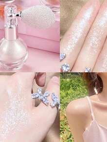 Chai phấn bắt sáng lấp lánh có thể nạp lại, nhũ lấp lánh cho cơ thể cô dâu, nhũ giả ngọc trai, nhũ cài tóc, nhũ cổ, nhũ xương quai xanh, nhũ dạng xịt, thích hợp trang điểm cơ thể, mặt, tóc, tay, lễ hội Carnival/Grass/dạ hội hóa trang, thích hợp tạo khối và làm nổi bật khuôn mặt, thiết kế vòi xịt tinh tế, độ che phủ nhẹ. - Nhiều màu - Xem 2