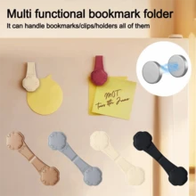 Magnetic Leather Bookmark Double-Sided Magnetic Buckle Refrigerator Stickers Notebook Book Markers Page Divider Staionery Supplies - Multicolor - View 3