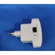 Extensor de rango WiFi de 300 Mbps y amplificador - Mejora la cobertura de la red, con puerto Ethernet, configuración fácil, compatible con Alexa, amplificador de señal de red | Repetidor inalámbrico moderno | Amplificador de señal WiFi para el hogar, negro y blanco - Ver 3