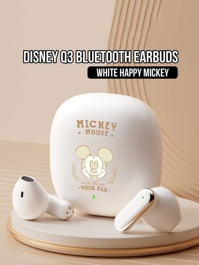 Auriculares inalámbricos Bluetooth Q1, edición de fans felices y divertidos, auriculares inalámbricos verdaderos 5.0 con pantalla LED, control táctil, resistentes al agua IPX5, cancelación de ruido con micrófono, estuche de carga portátil, diseño de dibujos animados lindos adecuado para niños, adolescentes, estudiantes, escuela, oficina, viajes, ajuste cómodo y , regalo de cumpleaños, San Valentín, parejas