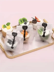 200PCS Transparent Food/Candy/Cake Self Sealing Bag, Suitable For Baking, Candy And Dessert - Reusable Polypropylene Gift Bag With Zipper Closure, Perfect For Christmas, Easter, Thanksgiving, Oktoberfest And Graduation Parties, Dessert Storage | Decorative Window Bag | Reusable Food Bag - Multicolor - View 3