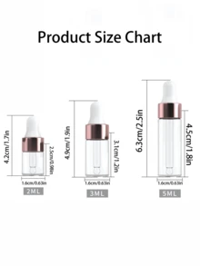 3/5/10个装，2/3/5毫升玻璃滴管，透明空瓶，旅行装化妆品分装瓶，可重复灌装的空化妆品旅行瓶，适用于香水、护肤品、彩妆、乳液等，滴管瓶，可重复灌装的空香水旅行小样瓶，精华液化妆品旅行必备品，带玻璃滴管的透明空玻璃液体小瓶，玫瑰红瓶盖旅行香水化妆品玻璃瓶，包装精美，送给旅行爱好者的礼物 - 彩色 - 查看 10