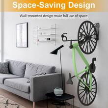 4 piezas Soporte de pared para bicicleta, Accesorio de soporte de exhibición de bicicleta - Negro - Ver 3