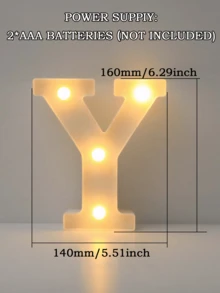 1pc LED Letter Lights Pink Lamp, Glitter Letters, Light Up Alphabet, Letters Sign, Dry Battery Powered, For Home Party Decoration Night Bar Wedding Birthday Christmas Lamp Girls Gift, Night Light For Proposals, Birthdays, And Photo Props, The Best Gift For Mother's Day And Father's Day - Multicolor - View 28
