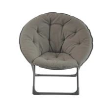 Living Room Chairs - Gray + Fabric+Metal - View 6