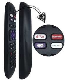 Controle Remoto Para TV SEMP Roku Smart - Preto - Visão 2