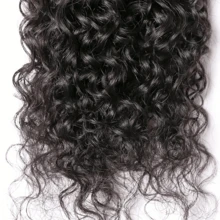 BINF Curly Human Hair Bundles With A Frontal Root, Wet And Wavy, With A Closure. Natural, Untreated Human Hair Extensions For Girls, Perfect For DIY Hairstyles, Suitable For All Ethnicities, An Ideal Gift For Christmas, New Year's Eve, Halloween And Other - Natural Black - View 11