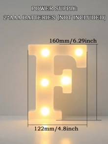 1pc LED Letter Lights Pink Lamp, Glitter Letters, Light Up Alphabet, Letters Sign, Dry Battery Powered, For Home Party Decoration Night Bar Wedding Birthday Christmas Lamp Girls Gift, Night Light For Proposals, Birthdays, And Photo Props, The Best Gift For Mother's Day And Father's Day - Multicolor - View 26