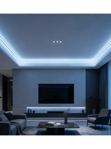 Dải đèn LED ánh sáng ấm, có thể cắt được, chạy bằng pin, đa chức năng, thích hợp cho hộp quà, tủ quần áo và tủ đựng đồ (không bao gồm pin). - Ánh sáng trắng - Xem 4