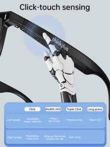 Lenovo Kính thông minh, kính râm không dây, tai nghe thể thao ngoài trời, gọi điện và nghe nhạc. - 1 Set - Xem 3