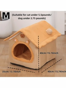 Four Seasons Universal Pet Bed For Cats & Small Dogs - Removable Washable Cover, Calming Anxiety Relief Nest With Soft Cushion, Non-Slip Indoor Kennel (S/M/L) - Multicolor - View 16