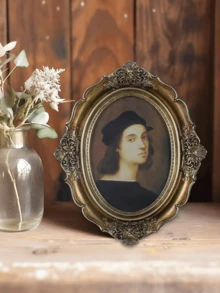 1 Khung ảnh hình oval cổ điển - Kính mạ đồng và vàng, chế tác thủ công châu Âu, thiết kế nghiêng, kèm chân đế, có thể treo tường/để bàn - Thích hợp cho phòng khách, trang trí nhà cửa sang trọng, trưng bày vật phẩm sưu tầm - Khung ảnh phong cách retro - Trang trí thế hệ Millennials - Nghệ thuật gia truyền - Phụ kiện kệ trưng bày được tuyển chọn - Điểm nhấn trang trí phòng thanh lịch - Nhiều màu - Xem 12