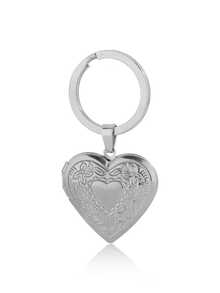 1个定制照片心形钥匙扣，个性化照片盒锁钥匙扣，金色/银色，可定制您的照片，耐用不锈钢纪念钥匙扣，男女皆宜的礼物，新年和圣诞节礼物 - 彩色 - 查看 7