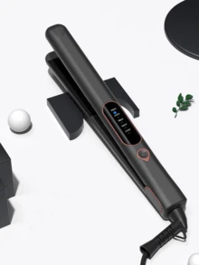 1 pieza Alisador/Rizador de cabello cerámico 2 en 1, plancha profesional de titanio, calentamiento rápido, voltaje dual, apagado automático, con guante y 2 pinzas - Tipo de Enchufe A USA (110-127V) - Ver 12