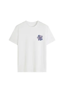 Set de 3 camisetas de mujer de manga corta con cuello redondo y estampado floral, de estilo casual y versátil, color rosa - Rosa - Ver 8